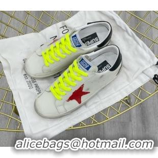 Top Grade Golden Goose GGDB Leather Super-Star Sneakers White/Yellow 052116