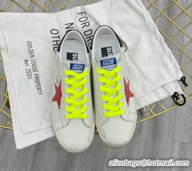 Top Grade Golden Goose GGDB Leather Super-Star Sneakers White/Yellow 052116