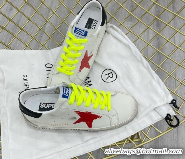 Top Grade Golden Goose GGDB Leather Super-Star Sneakers White/Yellow 052116