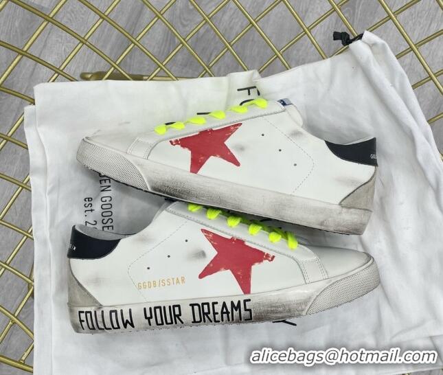 Top Grade Golden Goose GGDB Leather Super-Star Sneakers White/Yellow 052116