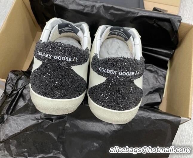 Low Cost Golden Goose GGDB Leather Super-Star Sneakers with Gold Glitter Star White 052117