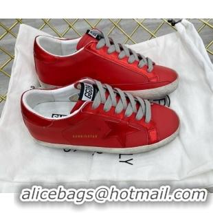 Low Price Golden Goose GGDB Leather Super-Star Sneakers Red 052119