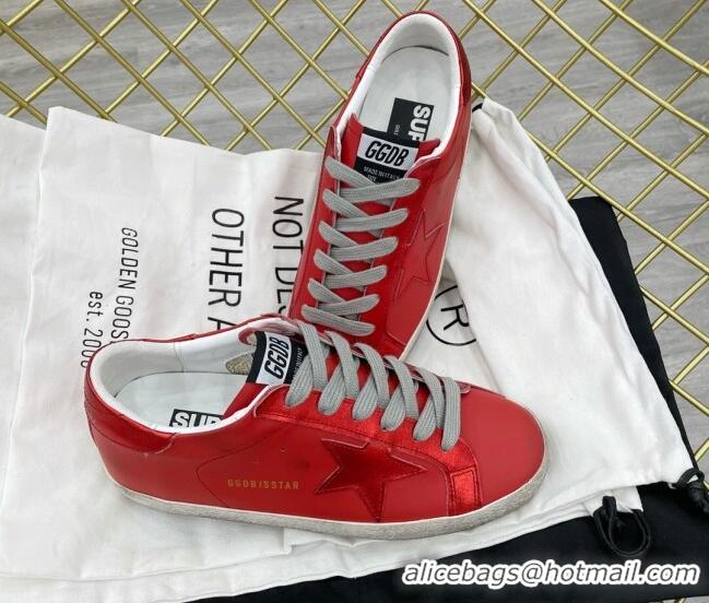 Low Price Golden Goose GGDB Leather Super-Star Sneakers Red 052119