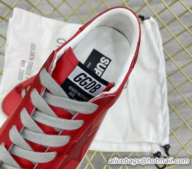 Low Price Golden Goose GGDB Leather Super-Star Sneakers Red 052119