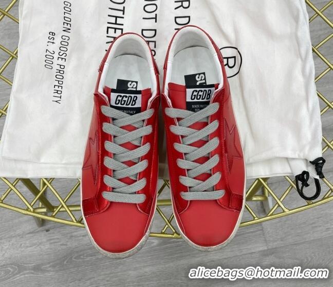 Low Price Golden Goose GGDB Leather Super-Star Sneakers Red 052119