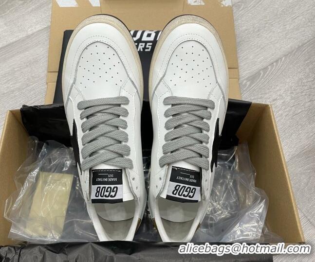 Luxury Golden Goose GGDB Leather Ball Star Sneakers White/Black 052121