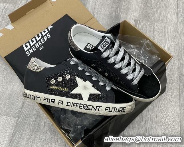 Top Design Golden Goose GGDB Glitter Super-Star Sneakers Black 052122