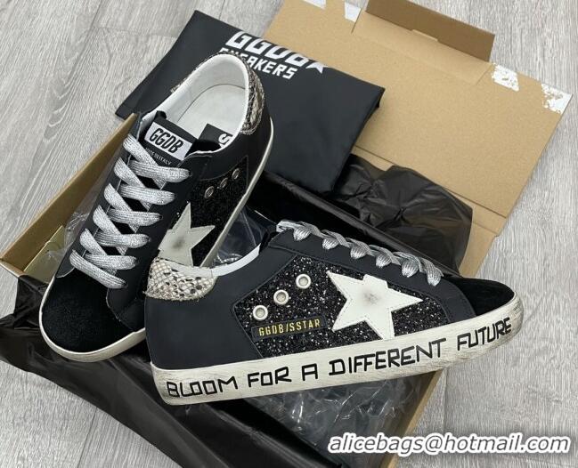 Top Design Golden Goose GGDB Glitter Super-Star Sneakers Black 052122