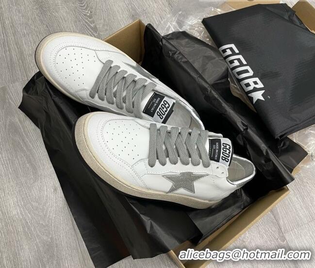 Fashion Golden Goose GGDB Leather Ball Star Sneakers White/Silver 052123