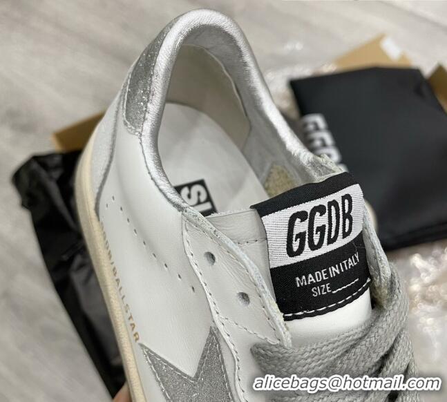 Fashion Golden Goose GGDB Leather Ball Star Sneakers White/Silver 052123