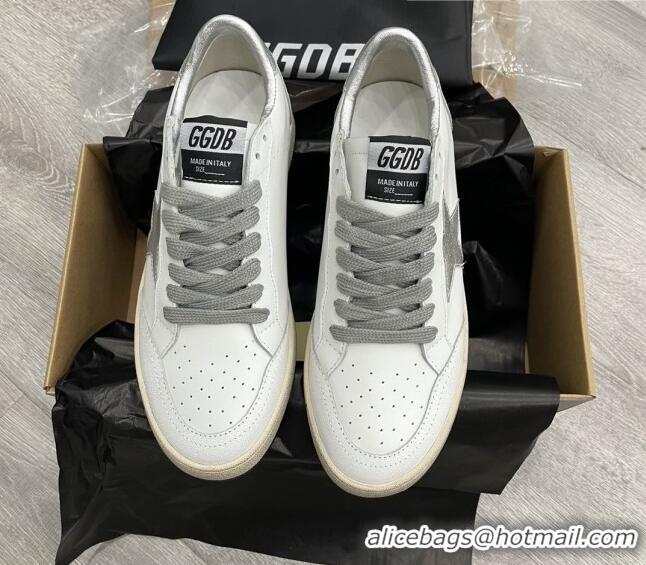 Fashion Golden Goose GGDB Leather Ball Star Sneakers White/Silver 052123