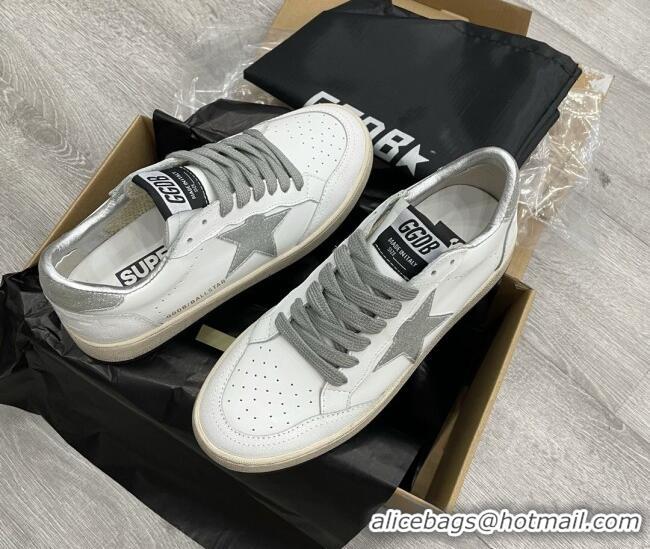 Fashion Golden Goose GGDB Leather Ball Star Sneakers White/Silver 052123