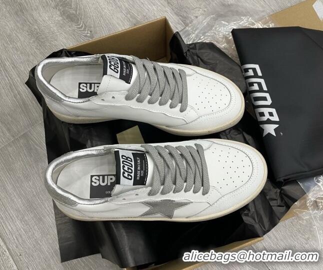 Fashion Golden Goose GGDB Leather Ball Star Sneakers White/Silver 052123