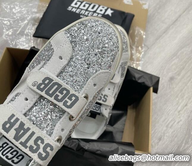 Discount Golden Goose GGDB Glitter Super-Star Sneakers Silver 052125