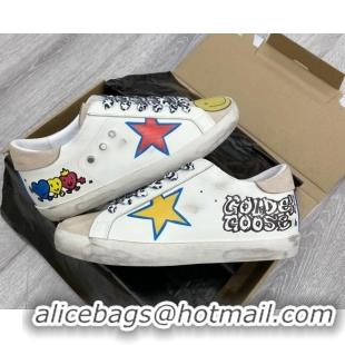 Top Quality Golden Goose GGDB Print Super-Star Sneakers White 052127