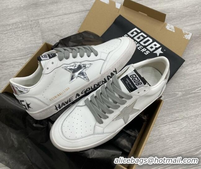 Good Quality Golden Goose GGDB Leather Ball Star Sneakers White/Silver 052131