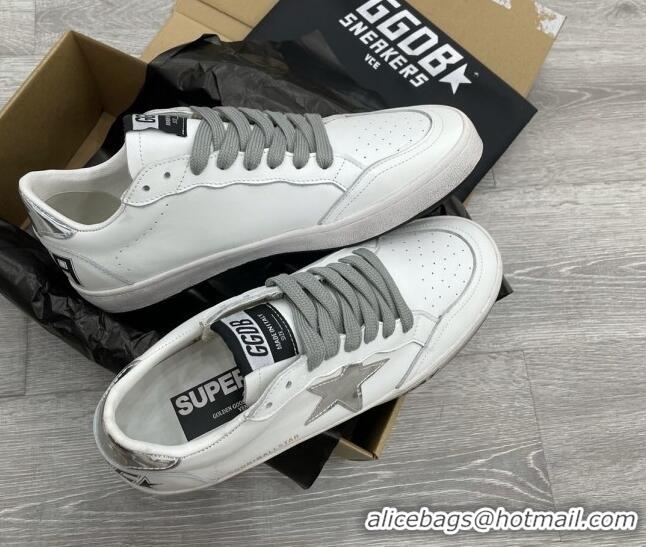 Good Quality Golden Goose GGDB Leather Ball Star Sneakers White/Silver 052131