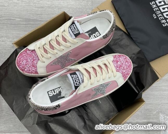 Top Grade Golden Goose GGDB Glitter Super-Star Sneakers Pink 052134