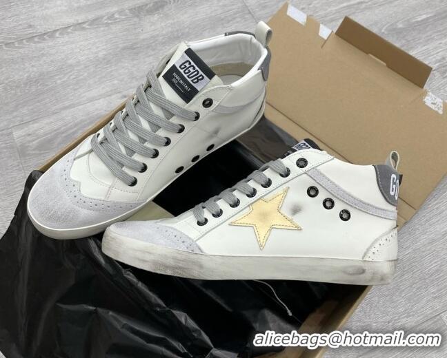 Good Product Golden Goose GGDB Mid Star Sneakers White/Grey/Gold 052138