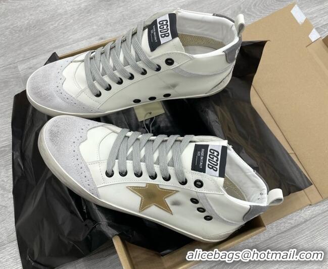 Good Product Golden Goose GGDB Mid Star Sneakers White/Grey/Gold 052138