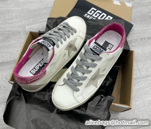 Classic Golden Goose GGDB Super-Star Sneakers White/Pink/Grey 052139