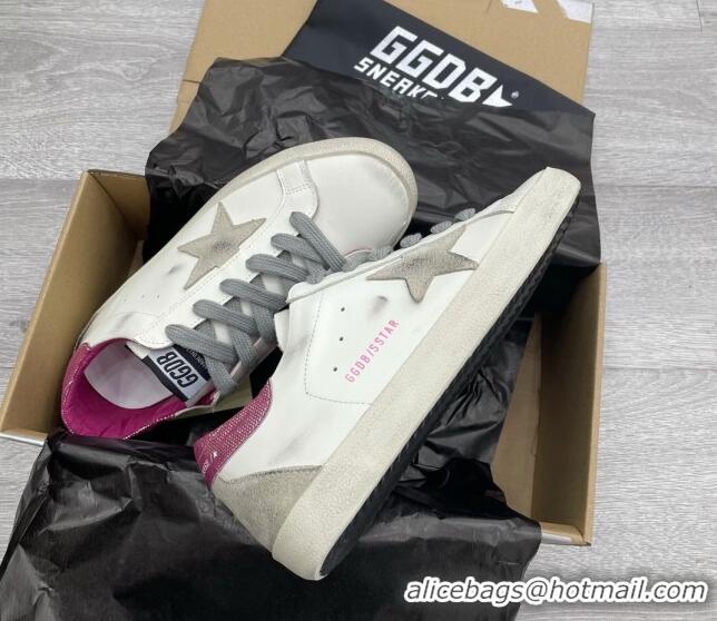 Classic Golden Goose GGDB Super-Star Sneakers White/Pink/Grey 052139