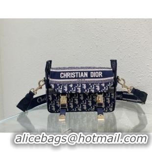 Promotional DIOR BOBBY BAG Embroidery C0803 dark blue