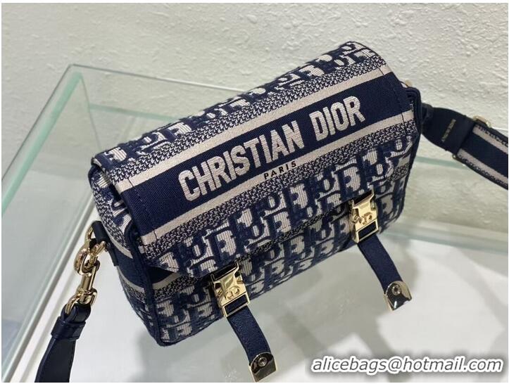 Promotional DIOR BOBBY BAG Embroidery C0803 dark blue