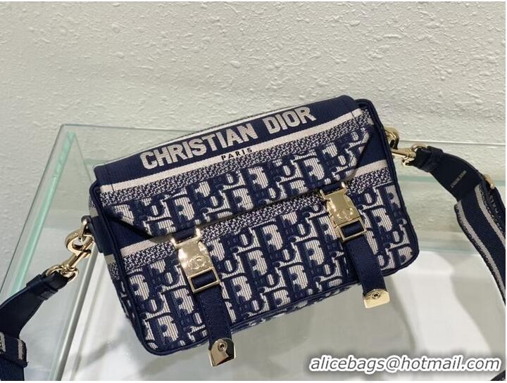 Promotional DIOR BOBBY BAG Embroidery C0803 dark blue