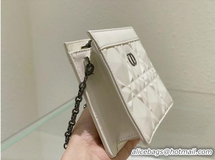 Cheapest DIOR MINI BOBBY BAG Cannage Calfskin C2806 white