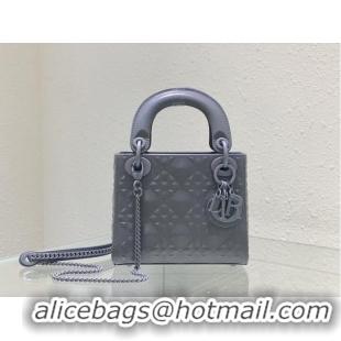 Top Quality MINI LADY DIOR BAG Cannage Calfskin C2815 gray