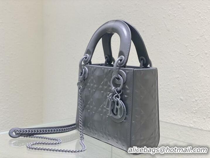 Top Quality MINI LADY DIOR BAG Cannage Calfskin C2815 gray