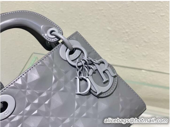 Top Quality MINI LADY DIOR BAG Cannage Calfskin C2815 gray