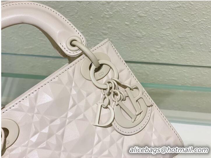 Free Shipping MINI LADY DIOR BAG Cannage Calfskin C2815 white