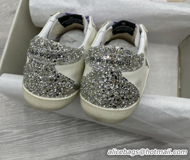 Unique Style Golden Goose GGDB Super-Star Sneakers White/Purple/Silver 052141