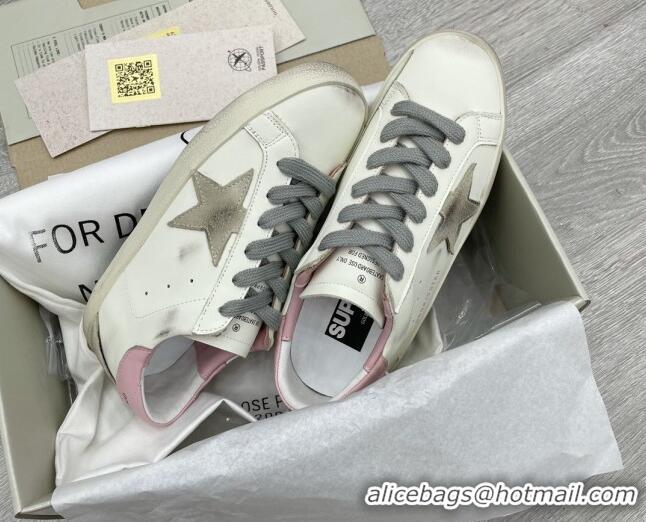 Good Quality Golden Goose GGDB Super-Star Sneakers White/Pink/Silver 052142