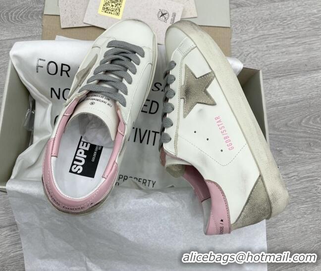 Good Quality Golden Goose GGDB Super-Star Sneakers White/Pink/Silver 052142