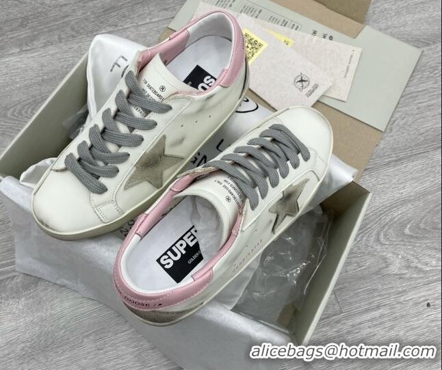 Good Quality Golden Goose GGDB Super-Star Sneakers White/Pink/Silver 052142