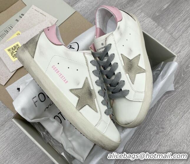 Good Quality Golden Goose GGDB Super-Star Sneakers White/Pink/Silver 052142