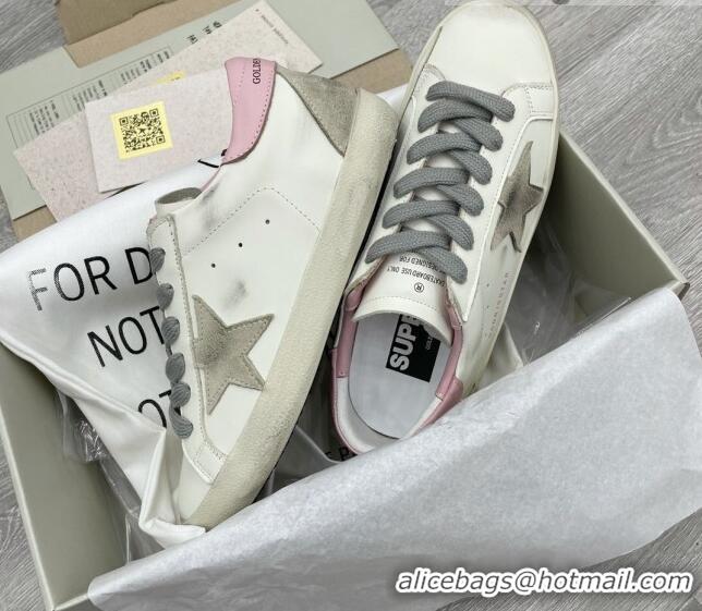 Good Quality Golden Goose GGDB Super-Star Sneakers White/Pink/Silver 052142