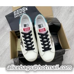 Good Looking Golden Goose GGDB Super-Star Sneakers White/Blue 052145