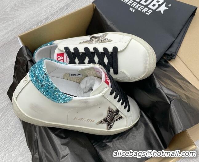 Good Looking Golden Goose GGDB Super-Star Sneakers White/Blue 052145