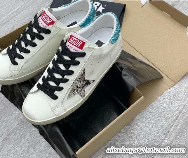 Good Looking Golden Goose GGDB Super-Star Sneakers White/Blue 052145