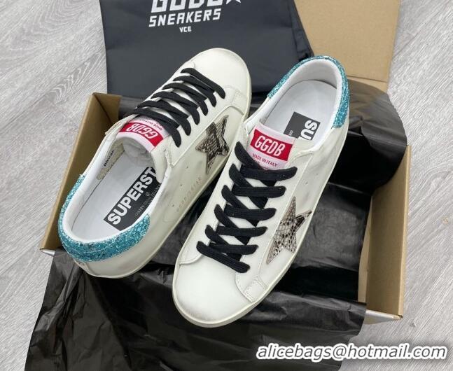 Good Looking Golden Goose GGDB Super-Star Sneakers White/Blue 052145