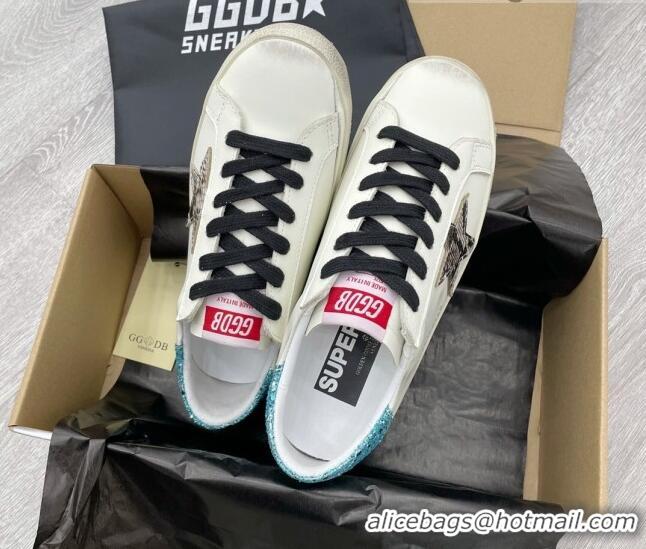 Good Looking Golden Goose GGDB Super-Star Sneakers White/Blue 052145