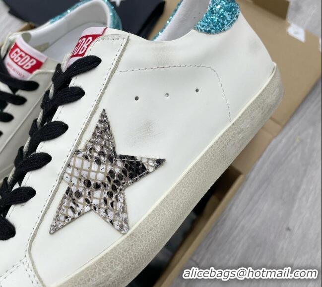 Good Looking Golden Goose GGDB Super-Star Sneakers White/Blue 052145