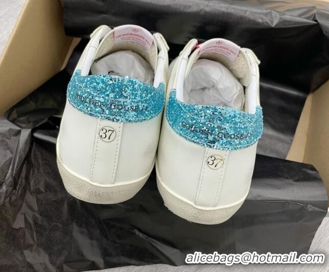 Good Looking Golden Goose GGDB Super-Star Sneakers White/Blue 052145