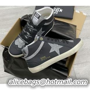 Pretty Style Golden Goose GGDB Glitter Mid Star Sneakers Balck/Silver 052147