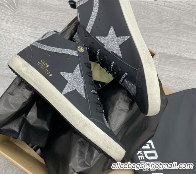 Pretty Style Golden Goose GGDB Glitter Mid Star Sneakers Balck/Silver 052147