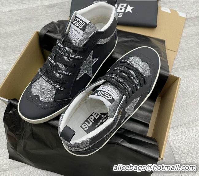 Pretty Style Golden Goose GGDB Glitter Mid Star Sneakers Balck/Silver 052147